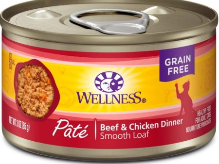 Wellness Complete Health Natural Grain Free Beef and Chicken Pate Wet Canned Cat Food Hot on Sale