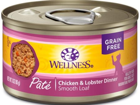 Wellness Complete Health Natural Grain Free Chicken and Lobster Pate Wet Canned Cat Food Hot on Sale