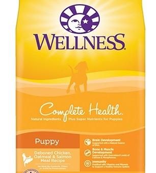 Wellness Complete Health Natural Puppy Chicken, Oatmeal and Salmon Dry Dog Food on Sale