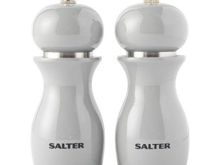 Salter 7613 GYXR Gloss Salt and Pepper Mills Grey Hot on Sale