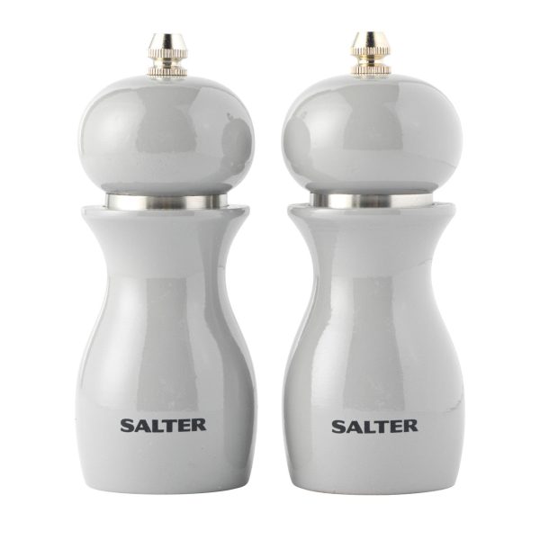 Salter 7613 GYXR Gloss Salt and Pepper Mills Grey Hot on Sale