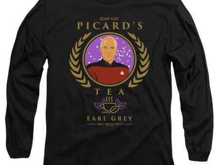 STAR TREK THE NEXT GENERATION : TEA EARL GREY HOT L\S ADULT T SHIRT 18\1 Black 2X For Discount