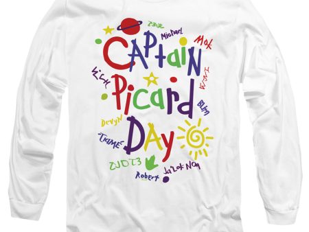 STAR TREK PICARD : PICARD DAY L\S ADULT T SHIRT 18\1 White XL Online now