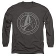 STAR TREK DISCOVERY : DISCOVERY CREST L\S ADULT T SHIRT 18\1 Charcoal 2X For Sale