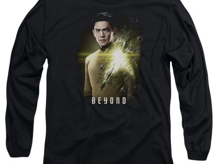 STAR TREK BEYOND : SULU POSTER L\S ADULT T SHIRT 18\1 Black XL Fashion