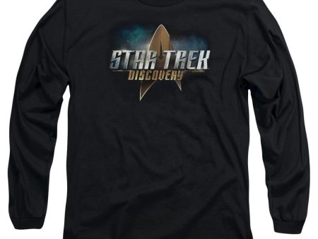 STAR TREK DISCOVERY : DISCOVERY LOGO L\S ADULT T SHIRT 18\1 Black 2X Online now