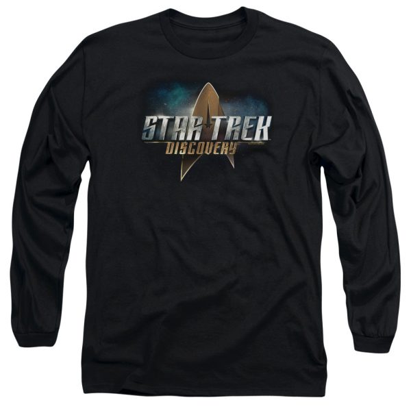 STAR TREK DISCOVERY : DISCOVERY LOGO L\S ADULT T SHIRT 18\1 Black 2X Online now