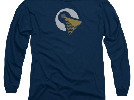 STAR TREK DISCOVERY : VULCAN LOGO L\S ADULT T SHIRT 18\1 Navy SM Cheap