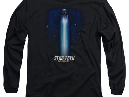 STAR TREK DISCOVERY : BEAMS L\S ADULT T SHIRT 18\1 Black XL Cheap