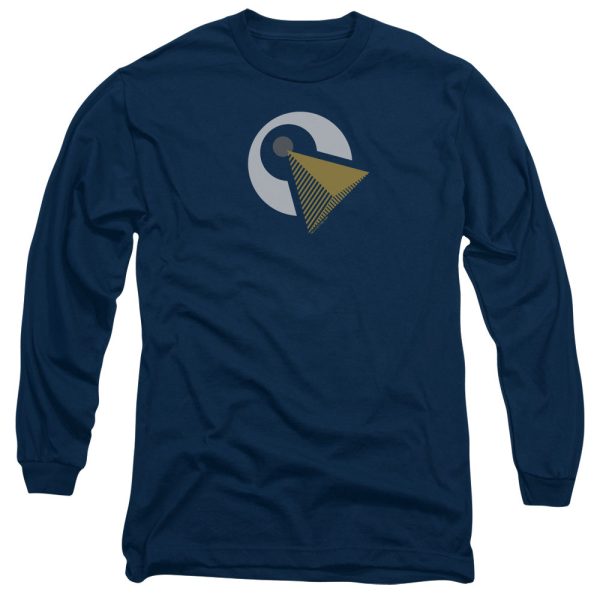 STAR TREK DISCOVERY : VULCAN LOGO L\S ADULT T SHIRT 18\1 Navy XL Hot on Sale