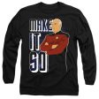 STAR TREK THE NEXT GENERATION : MAKE IT SO L\S ADULT T SHIRT 18\1 Black SM Fashion