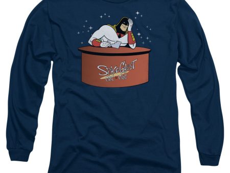 SPACE GHOST : GREAT GALAXIES L\S ADULT T SHIRT 18\1 Navy LG Hot on Sale