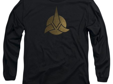 STAR TREK DISCOVERY : DISCOVERY TRIQUENTRA L\S ADULT T SHIRT 18\1 Black LG Hot on Sale