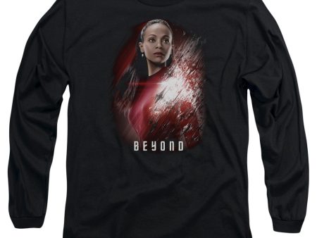 STAR TREK BEYOND : UHURA POSTER L\S ADULT T SHIRT 18\1 Black 2X Online Hot Sale