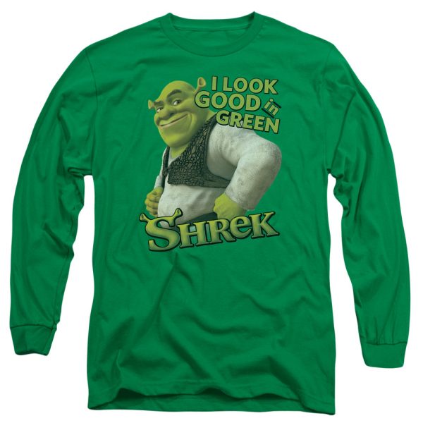 SHREK : LOOKING GOOD L\S ADULT T SHIRT 18\1 Kelly Green XL Online now