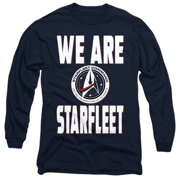 STAR TREK DISCOVERY : WE ARE STARFLEET L\S ADULT T SHIRT 18\1 Navy SM Online