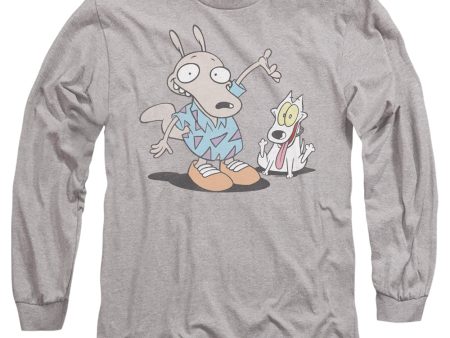 ROCKO S MODERN LIFE : ROCKO AND SPUNKY L\S ADULT T SHIRT 18\1 Athletic Heather 3X Discount