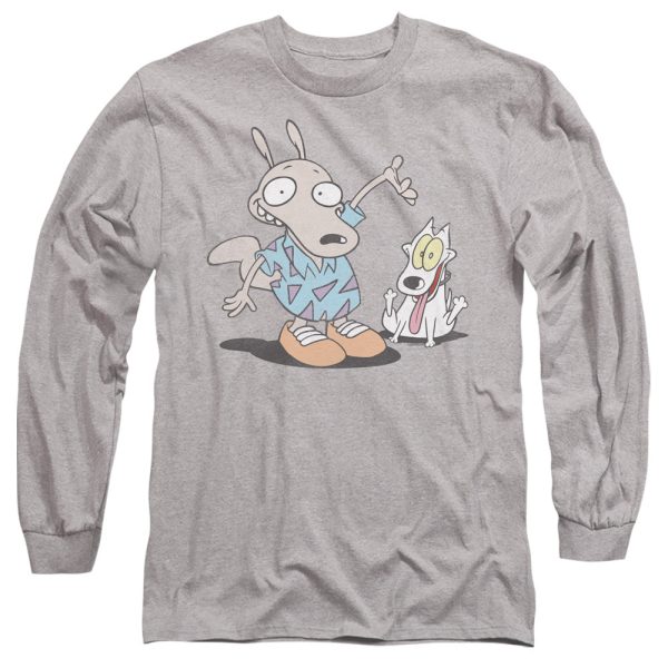 ROCKO S MODERN LIFE : ROCKO AND SPUNKY L\S ADULT T SHIRT 18\1 Athletic Heather 3X Discount