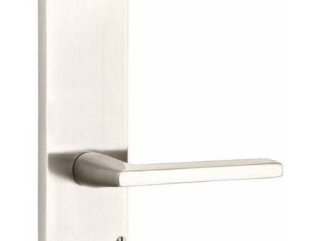 Emtek 8111.TAUS10B.MRWH.LH SELECT Passage , Sideplate Locksets Modern Non-Keyed 7  , T-Bar Stem , White Marble Handle.LH Sale